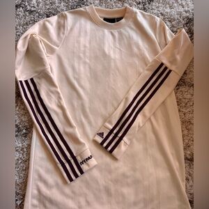 Adidas Ivy Park Long Sleeve Soccer Jersey Cream Maroon Stripe | Size XS (Fits S)